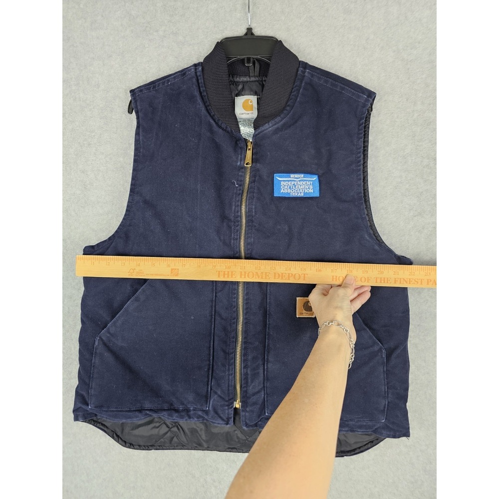Vintage Carhartt Quilt-Lined Artic Vest "Midnight Blue" V02 MDT Mens LG USA Made - Picture 5 of 16
